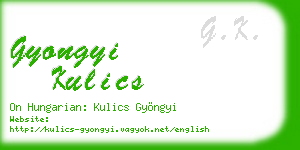 gyongyi kulics business card